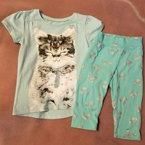 Girls top size 5 and capris size 4t
